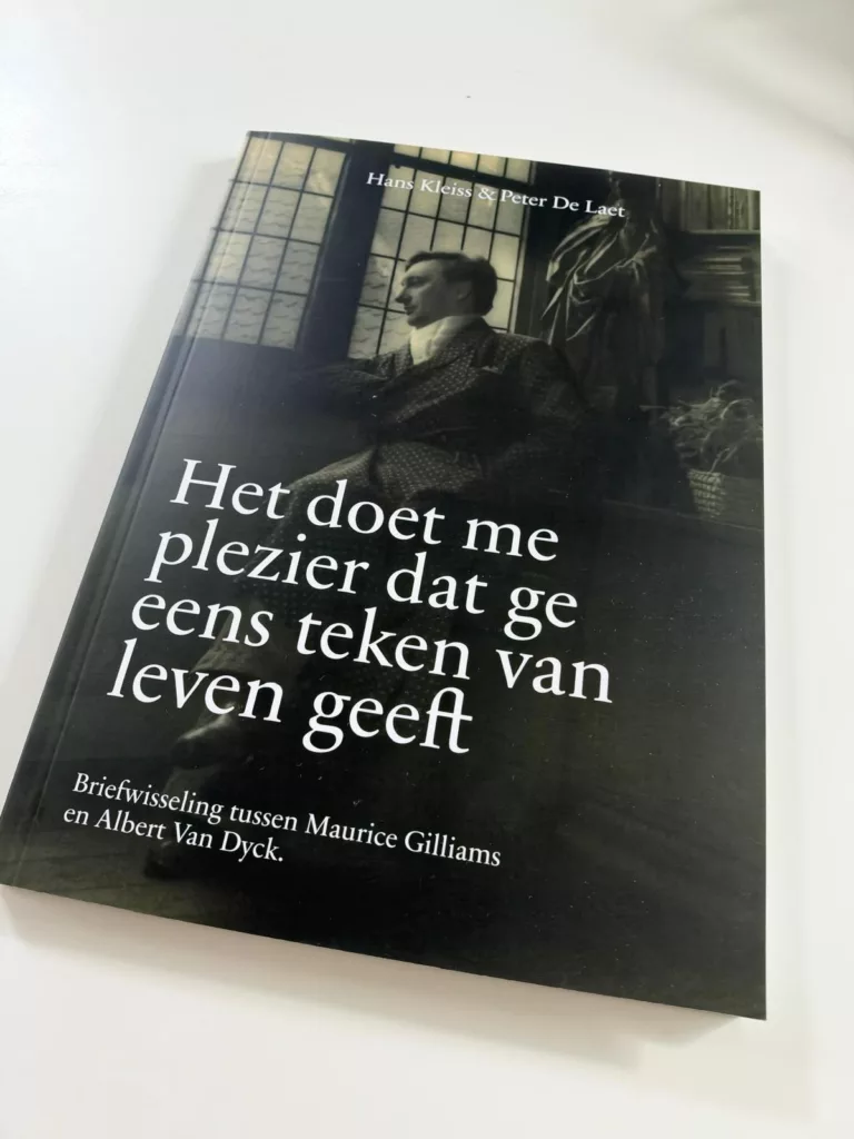 Boekontwerp met omslag en typografie: Het doet me plezier dat ge eens teken van leven geeft.